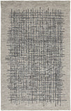 4' X 6' Gray Black And Tan Wool Crosshatch Hand Tufted Area Rug