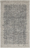 2' X 3' Gray And Black Wool Crosshatch Hand Tufted Area Rug