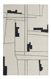 2' X 3' Gray and Ivory Wool Abstract Hand Tufted Area Rug