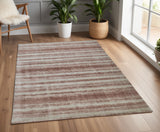 4' X 6' Tan and Ivory Abstract Hand Woven Area Rug