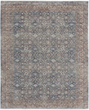 2' X 3' Blue Beige And Red Floral Area Rug