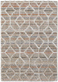 2' X 3' Tan Taupe And Ivory Geometric Power Loom Stain Resistant Area Rug