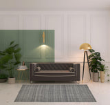 5' X 8' Gray And Ivory Hand Woven Area Rug
