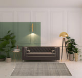 5' X 8' Gray Ivory And Tan Hand Woven Area Rug