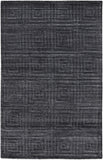 2' X 3' Gray And Black Geometric Hand Woven Area Rug