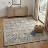 4' X 6' Taupe and Ivory Wool Patchwork Hand Tufted Area Rug