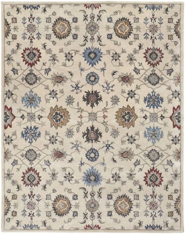 8' X 10' Brown And Ivory Geometric Washable Indoor Outdoor Area Rug