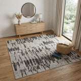 4' X 6' Gray And Ivory Abstract Area Rug