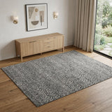 4' X 6' Gray And Ivory Abstract Area Rug
