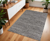 4' X 6' Gray And Ivory Abstract Area Rug