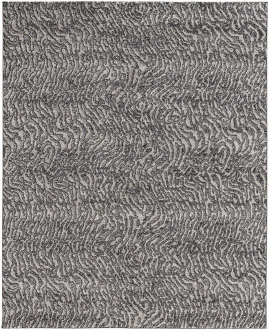 4' X 6' Gray And Ivory Abstract Area Rug