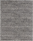 5' X 8' Gray and Ivory Abstract Power Loom Area Rug