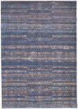 2' X 3' Blue Purple And Brown Floral Power Loom Area Rug