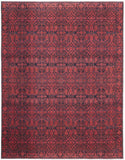 2' X 3' Red And Black Floral Power Loom Area Rug