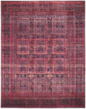 2' X 3' Red And Gray Geometric Power Loom Area Rug