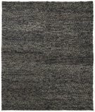 4' X 6' Gray And Black Wool Abstract Hand Woven Area Rug