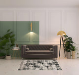 4' X 6' Black Gray And White Abstract Area Rug