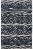 8' X 10' Gray Silver And Charcoal Abstract Washable Indoor Outdoor Area Rug