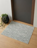 3' X 5' Gray Green And Ivory Striped Distressed Stain Resistant Area Rug