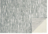 5' X 8' Gray Green And Ivory Striped Distressed Stain Resistant Area Rug