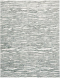 2' X 3' Gray Green And Ivory Striped Distressed Stain Resistant Area Rug