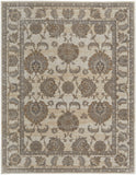 5' X 8' Tan Ivory And Brown Power Loom Area Rug