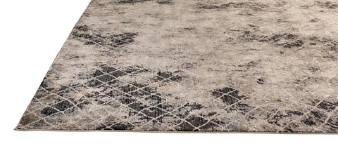 8' X 10' Eggplant And Ivory Floral Medallion Distressed Washable Area Rug With UV Protection