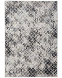 2' X 3' Gray And Ivory Geometric Area Rug