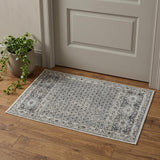 2' X 3' Ivory Taupe And Gray Abstract Stain Resistant Area Rug