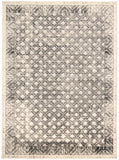 2' X 3' Ivory And Black Abstract Geometric Area Rug