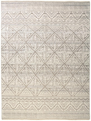 6' X 9' Blue And Gray Floral Area Rug