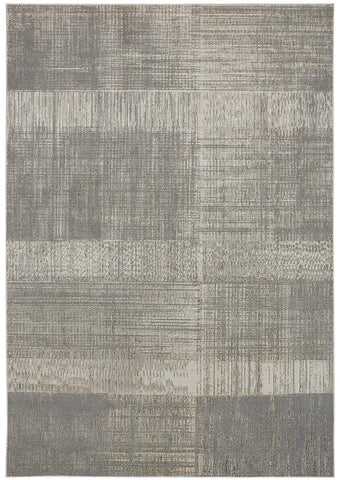 8' X 10' Black And Ivory Geometric Washable Indoor Outdoor Area Rug