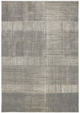 6' X 9' Ivory And Blue Ombre Distressed Area Rug