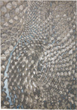 8' Blue And Gray Oriental Runner Rug