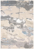 6' X 9' Ivory And Blue Floral Area Rug