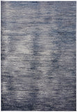 2' X 3' Blue Ivory And Gray Striped Distressed Area Rug