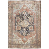 2' X 3' Orange Brown And Taupe Abstract Area Rug