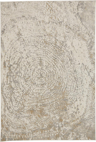 8' X 10' Lavender And Ivory Geometric Washable Indoor Outdoor Area Rug