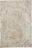 7' Rust Beige And Gray Wool Floral Medallion Hand Tufted Runner Rug