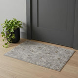 2' X 3' Gray Ivory And Tan Abstract Distressed Area Rug