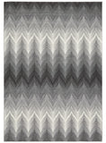 2' X 3' Gray And White Geometric Stain Resistant Area Rug