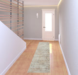 2' X 8' Gray Damask Distressed Runner Rug