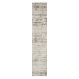 2' X 8' Gray Abstract Distressed Runner Rug