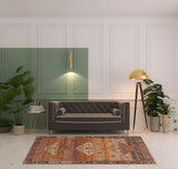 5' X 8' Brown Southwestern Area Rug
