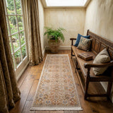 2' X 6' Ivory Oriental Runner Rug
