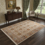 4' X 6' Ivory Oriental Area Rug