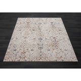 4' X 6' Ivory And Cream Floral Area Rug