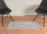 2' X 3' Gray Floral Area Rug