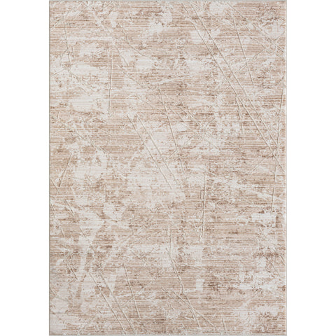 4' X 6' Beige Abstract Area Rug