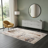 4' X 6' Beige Abstract Area Rug